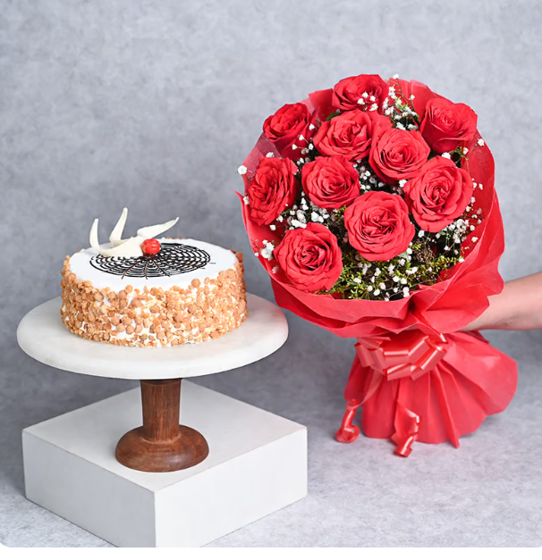 Roses N Butterscotch Cake