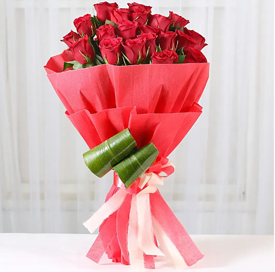 classy red roses bouquet