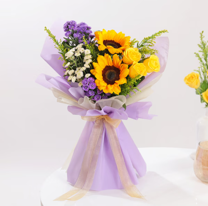 Radiant Floral Harmony Bouquet (Mix Flowers)